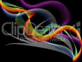 Twisting Background Means Colored Wavy Lines And Shadow.