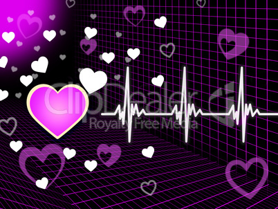 Purple Heart Background Means Organ Blood And Grid .