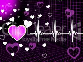 Purple Heart Background Means Organ Blood And Grid .