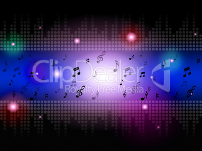 Music Background Means Classical Blues Or Rock.