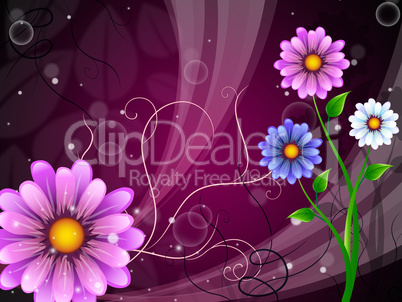 Flowers Background Shows Outdoors Flowering And Nature.