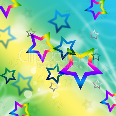 Beach Stars Background Means Shining In Sky.