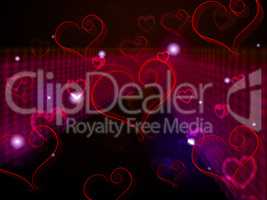 Hearts Background Shows Love Affection And Adoring.
