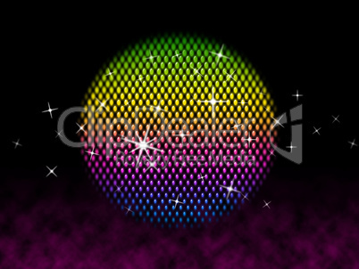 Colorful Ball Shows Colors Party And Shining.