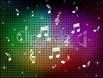 Music Color Background Means Jazz Classical And Notes.