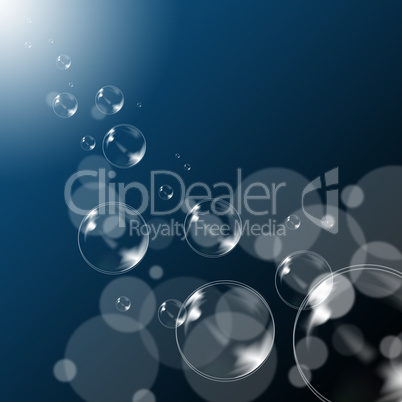 Bubbles Background Shows Translucent Soapy And Spheres.