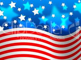 Amercian Flag Background Means Stripes And Stars.