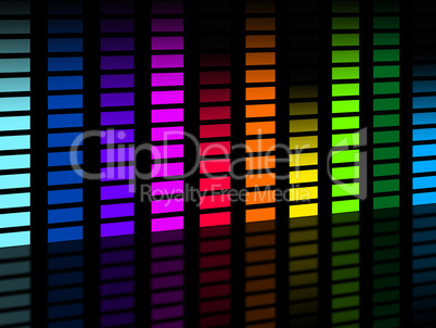 Colorful Soundwaves Background Means Frequencies Music And Party