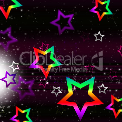 Stars Space Background Shows Heavenly Bodies And Brightness.