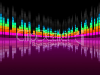 Purple Soundwaves Background Shows DJ Music And Songs.