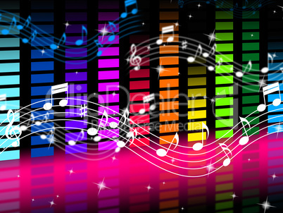 Music Background Means Rock Pop Or Classical Sounds.