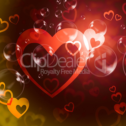 Hearts Background Means Romance  Love And Passion.