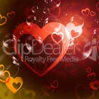 Hearts Background Means Romance  Love And Passion.