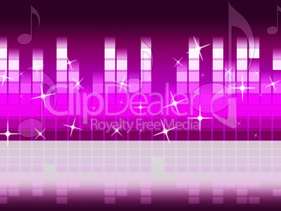Pink Music Background Means Singing Jazz And Piece.