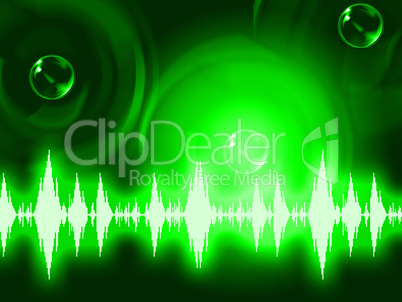 Sound Wave Background Shows Glowing Background Or Equalizer Wall