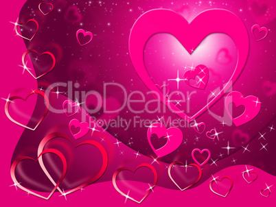 Hearts Background Shows Loving Affection And Romance.