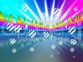 Colorful Soundwaves Backround Means Music Sparkles And Party .
