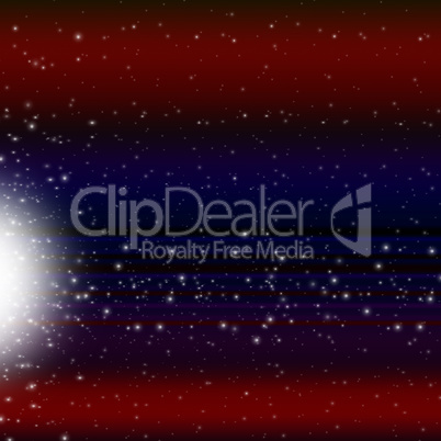 Shooting Star Background Shows Celestial Body And Meteorite.