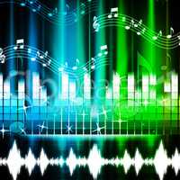 Music Background Shows Songs Harmony And Melody.