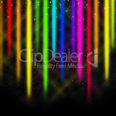 Colorful Streaks Background Shows Space And Colors Display.