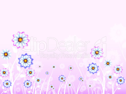 Flowers Background Means Spring Bloom And Nature.