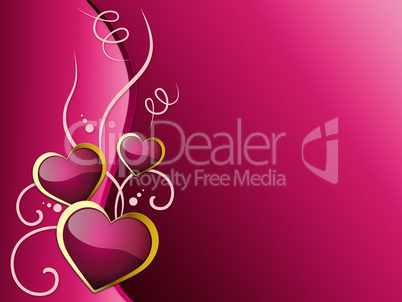 Hearts Background Shows Romantic And Passionate Love.