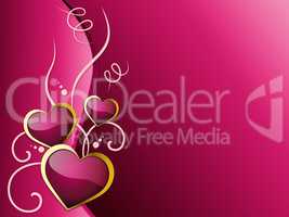 Hearts Background Shows Romantic And Passionate Love.