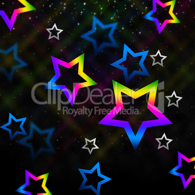 Sky Stars Background Means Twinkling In Space.