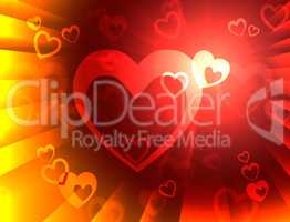 Hearts Background Means Valentines Wallpaper Or Romanticism.