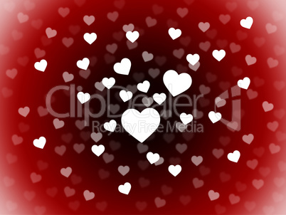 Bunch Of Hearts Background Shows Romance  Passion And Love.