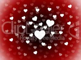 Bunch Of Hearts Background Shows Romance  Passion And Love.