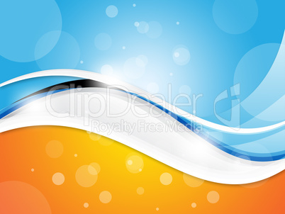 Colourful Wave Background Shows Wavy Design Artwork.