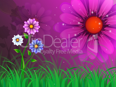 Flowers Background Means Garden Spring And Blooming.