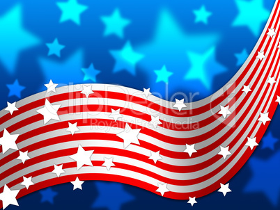 American Flag Background Shows America Stars And Nation.