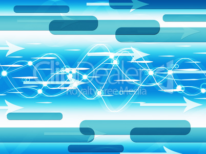 Blue Double Helix Background Means Information Highway.