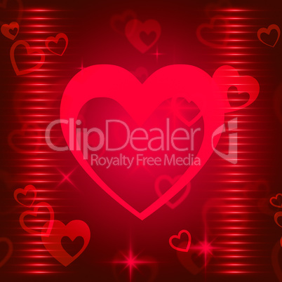 Hearts Background Shows Romance  Attraction And Affection.