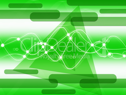 Green Double Helix Background Shows DNA Make-Up And Biological.