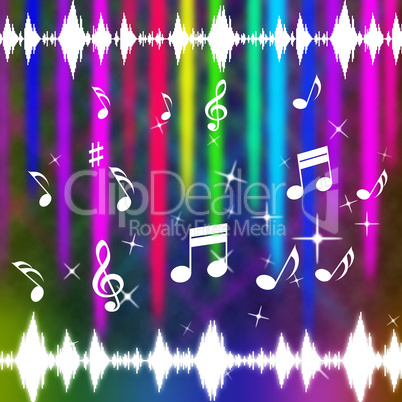 Music Background Means Pop Rock And Instruments.