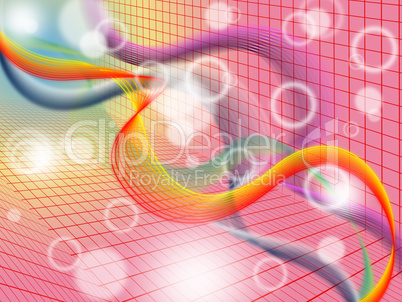 Red Twisting Background Means Colorful Wavy And Graph.