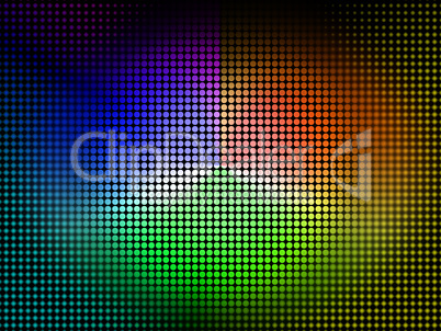 Color Wheel Background Shows Coloring Shade And Pigment.
