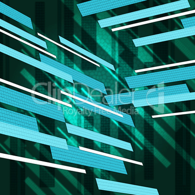 Green Rectangles Background Means Floating Shapes Pattern.