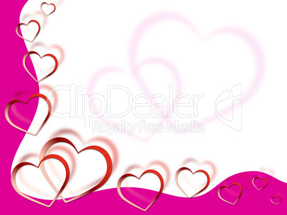 Hearts Background Shows Love Desire And Pink.