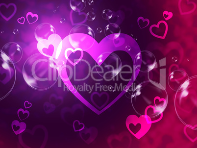 Hearts Background Shows Romantic Relationship And Marriage.