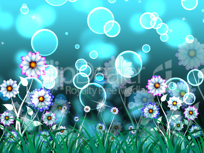 Flowers Background Means Growth And Beautiful Garden.