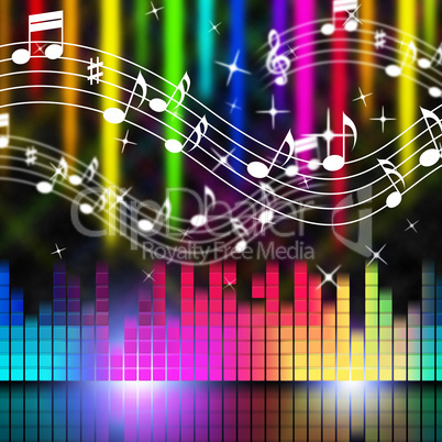 Music Background Means Playing Singing And Musical.