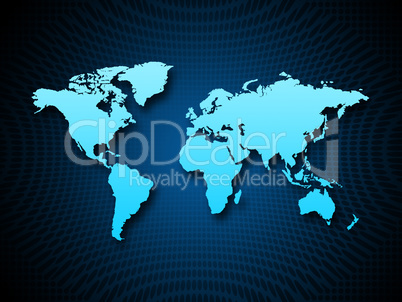 Map Background Means Geography Of World And Planet.
