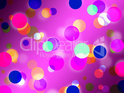 Purple Spots Background Means Glowing Dots And Round.