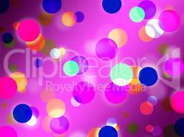 Purple Spots Background Means Glowing Dots And Round.