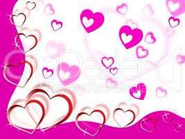 Hearts Background Shows Tenderness Affection And Dear.
