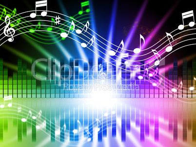 Music Colors Background Means Songs Singing And Musical.